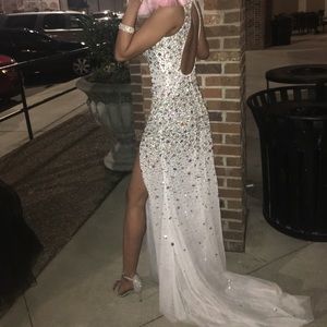 White diamond prom/ball dress